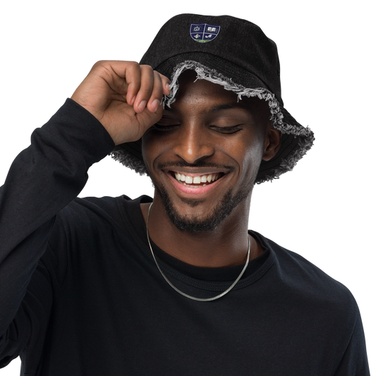 Dillard University Distressed Denim Bucket Hat