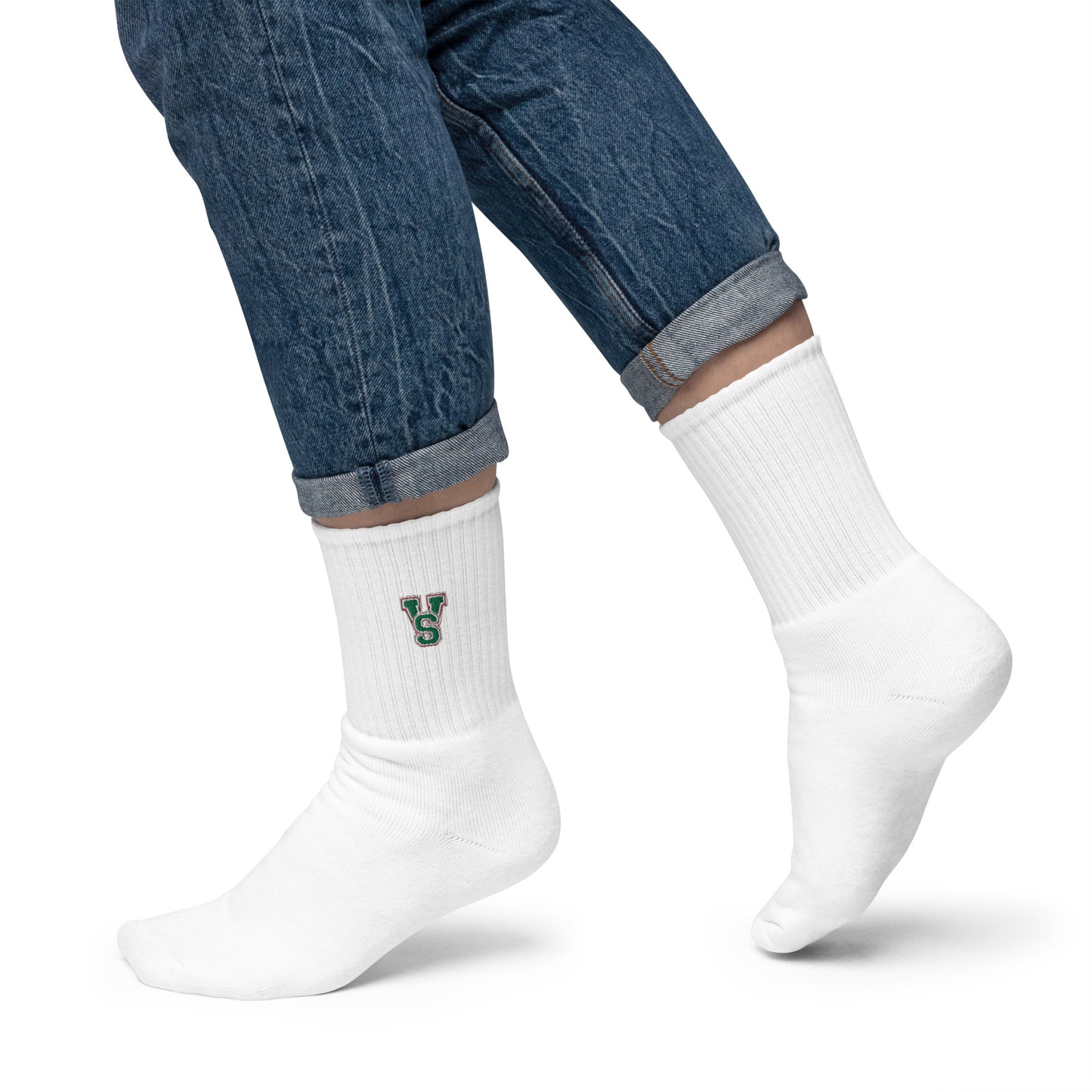 Valley State Embroidered Socks