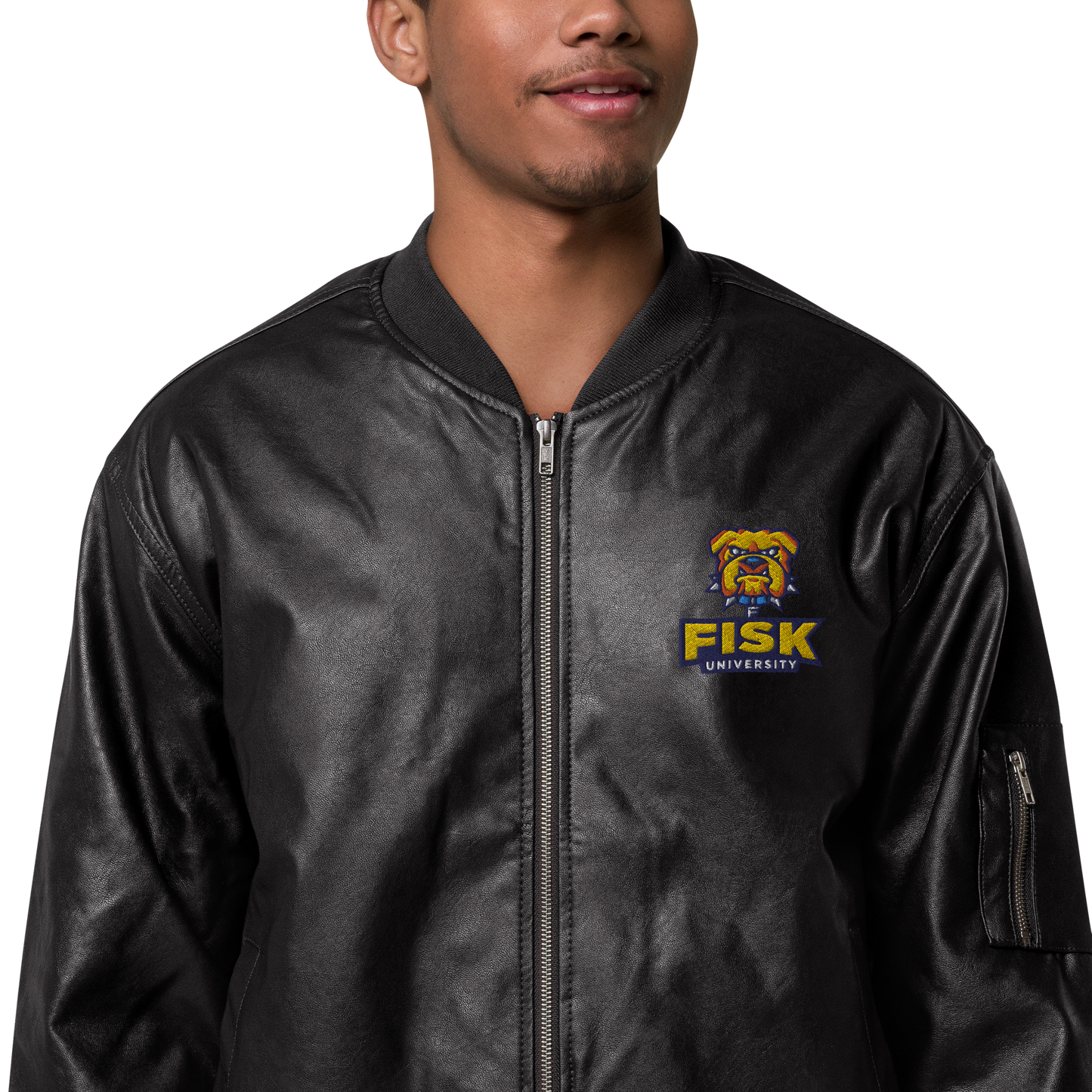 Fisk University Leather Bomber Jacket