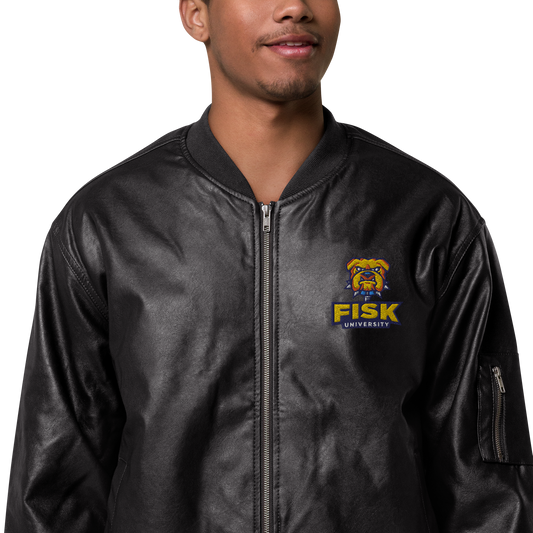 Fisk University Leather Bomber Jacket