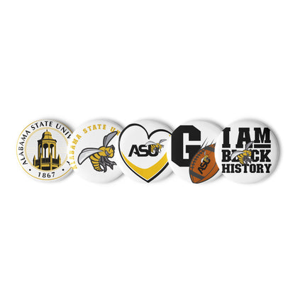 Alabama State University Set of Pin Buttons