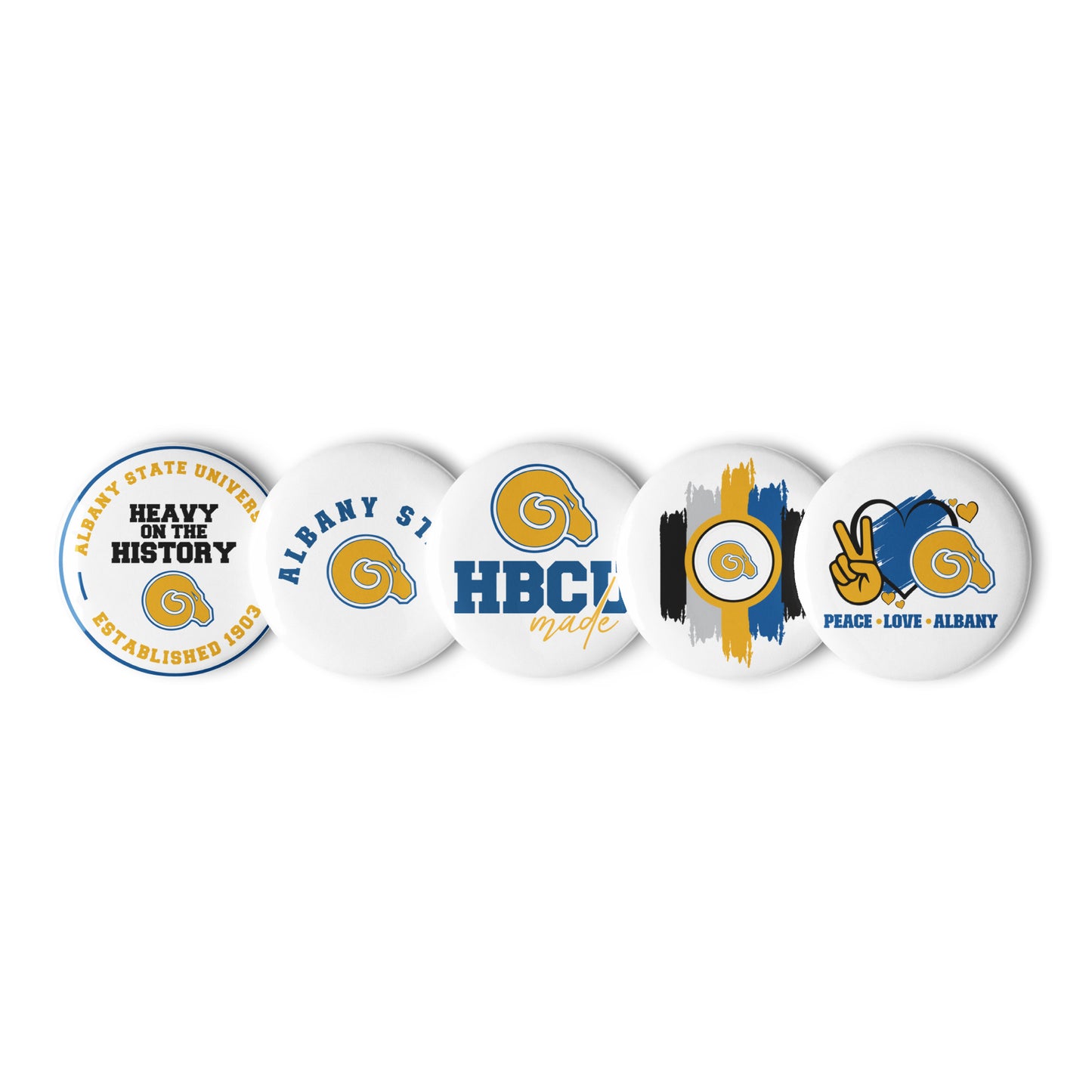 Albany State University Set of pin Buttons