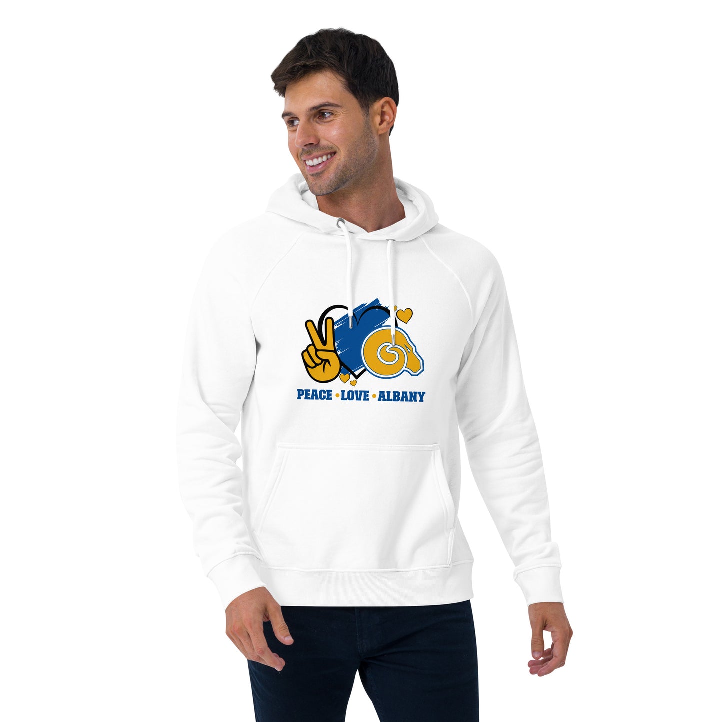 Albany State University Unisex Eco Raglan Hoodie