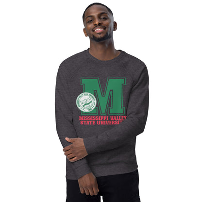 Mississippi Valley State Unisex Organic Raglan Sweatshirt