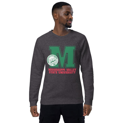 Mississippi Valley State Unisex Organic Raglan Sweatshirt