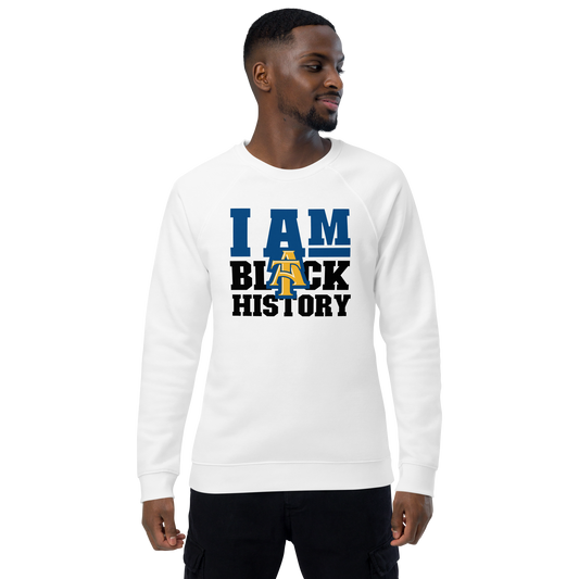 North Carolina A&T Unisex Organic Raglan Sweatshirt